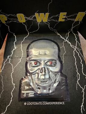 Terminator T2 Silver Skull Face Metal Mask Collectible